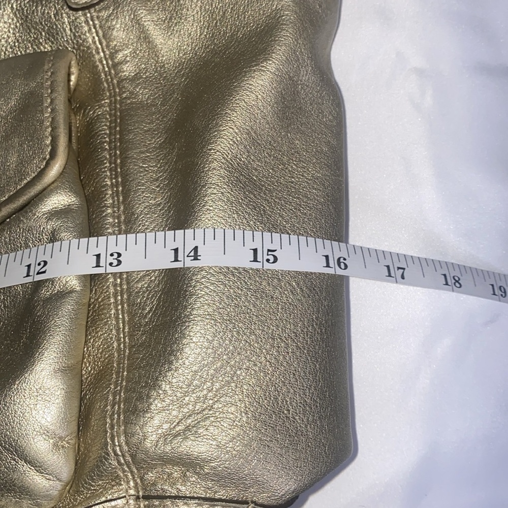 Coach Metallic Gold Leah Tote - Picture 14 of 16
